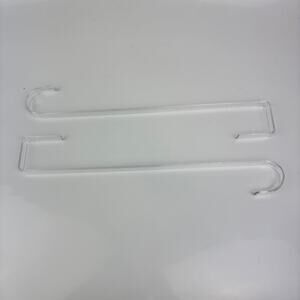 15in Clear Plastic Wreath Hooks Door Hanger Organizer Home Decor 2 pack - New